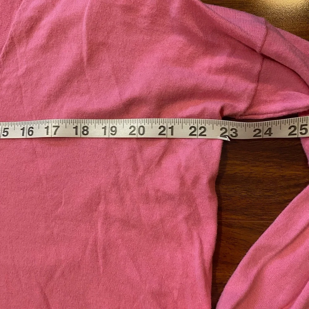 J. Crew Cotton Women's V-Neck Pink oversized Sweater